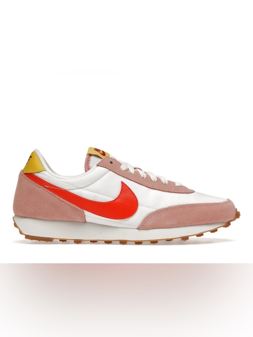 Nike Retro Runner Sneakers - White, Pink & Red with Yellow Accents